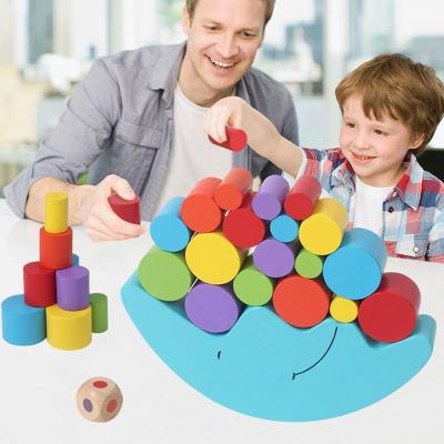 China Wooden Montessori Moon Balance Game For Early Learning for sale