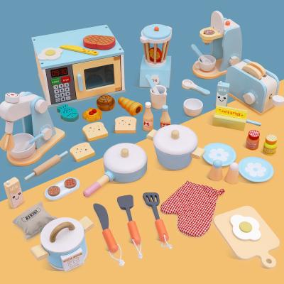 China Unisex Kids Early Education Wooden Pretend Kitchen Toys for sale