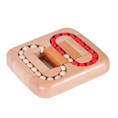 China Educational Beech Wooden Flat Ball Game With No Burr for sale