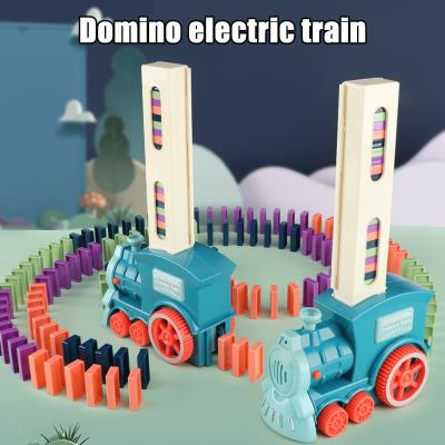 China Kids Electric Wooden Domino Blocks Automatic Laying Educational DIY for sale