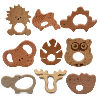 China Baby Wooden Teethers Food Grade Animal Tortoise Koala Whale Turtle Shape for sale