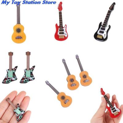 China 1:12 Dollhouse Miniature Music Electric Guitar For Kids Musical Toy House Decor for sale