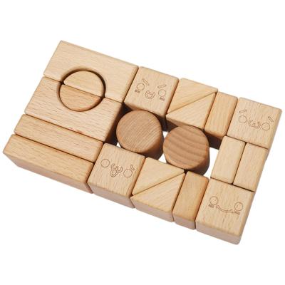 China Solid Wood Stacking Block Toy Shape Cognition DIY For Kids Children for sale