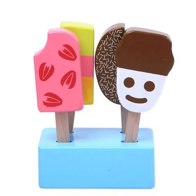 China Printed 1pc Wooden Ice Cream Toys For Preschool Girl Boy Toys for sale