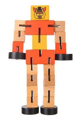 China Children'S Toy Puzzle Deformed Wooden Robot Block Hand Play Model for sale