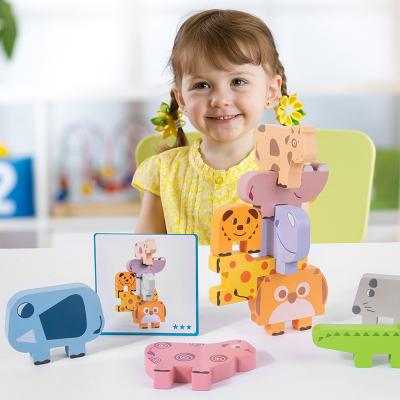 China CPC Wooden Block Puzzle Toys Animal Music Balance Folding Height for sale