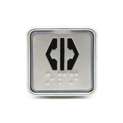 China Lift Parts 32.5mm Square Elevator Control Buttons Elevator Push Button For Call LOP COP With Braille for sale