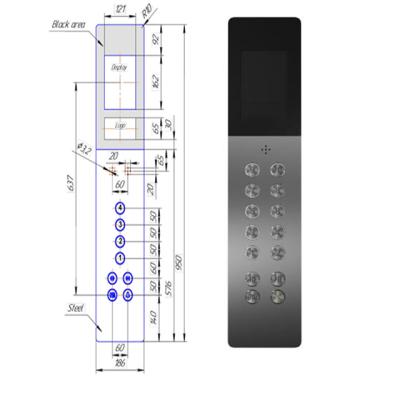 Китай Специализированные лифтовые детали Cop Panel Нержавеющая сталь Cop Board Lift Cop продается