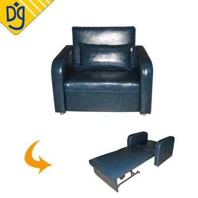 China (Size)adjustable dg pull out cheap single seat leather hotel couch and hospital sofa bed for sale