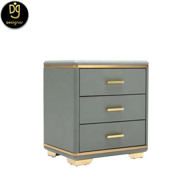 China DG Gold Black Night Stand End Rack Modern Steel Luxury Convertible Bedroom Drawers Side Tables Wood Bedside Table for sale