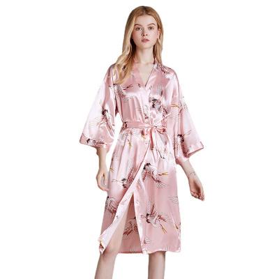 China CLOUDFROG new arrival flower women's sexy pajamas LOW MOQ satin QUICK DRY milk silk pajamas for summer for sale