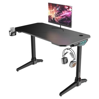 China Wholesale Adjustable (Height) New Design PC Computer Led Gaming Desk RGB Adjustable Lighting for sale