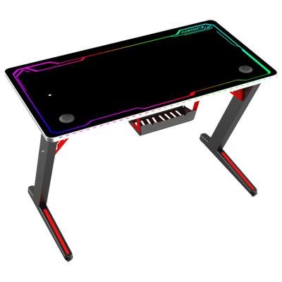 China Gaming Club Desk Adjustable Table RGB (Height) Adjustable Professional Gaming Led Gaming Desk Lights for sale