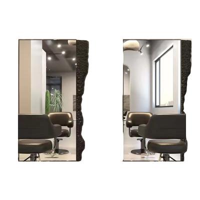 China 2022 Strong Barber Station Styling Mirror Full Body Mirror Salon Mirror Station Barber Shop Furniture for sale