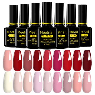 China Private Label Gel Nail Polish Glitter Set Salon Cosmetics Products UV Gel Nail Polish for sale