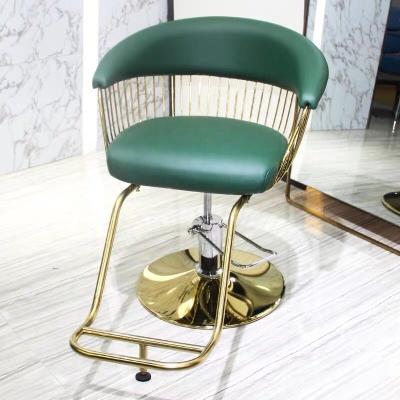 China Modern Top Grade Green Salon Furniture Styling Barber Chair Reclining for sale