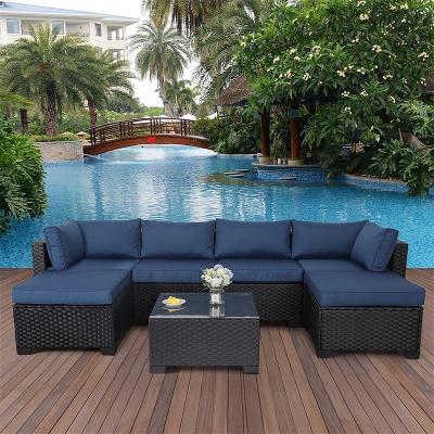 China 2022 Sectional Suite Woven Lounge Furniture Weather Resistant Hot Selling Garden Sofas Eco-Friendly\UV Resistant\Water Proof\Outdoor Rattan Patio Furniture Set for sale