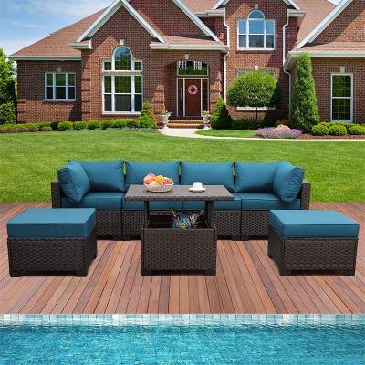 China Eco-friendly\UV Resistant\Water Proof\Weather Resistant Hot Selling Mail Packing Outdoor Furniture Garden Sofas Patio Furniture Set for sale