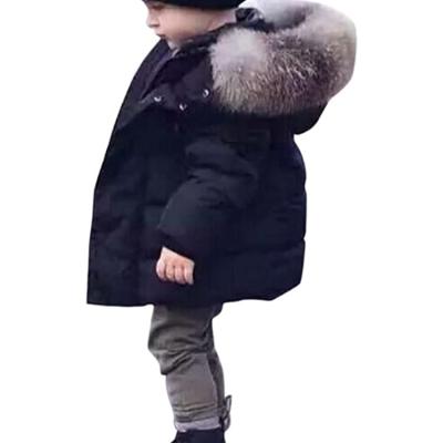 China Anti-wrinkle Kids Baby Boy Kids Warm Winter Hoodie Stripper Hooded Coat Thicken Down Jacket Outwear for sale