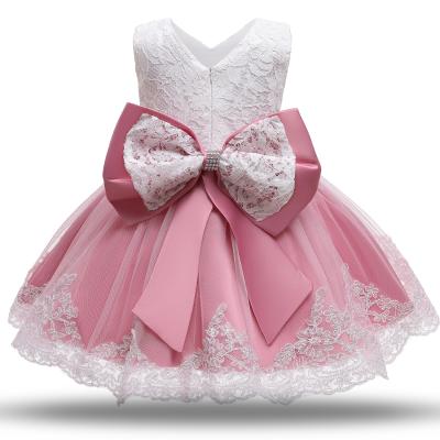 China Full Moon Baby News Net Yarn Printing Baby Dress Skirt Anti-Static Babies Dresses for sale