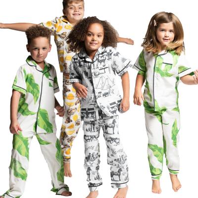 China New Design Homefit Textile Pajamas Thermal Print Sleepwear Custom Pajamas Clothes Organic Cotton Kids Pajama Sets for sale