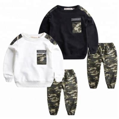 China Boys Clothing Sets Kids Clothes 2018 Autumn Wholesale Children Boutique Clothes Casual Baby Camouflage Pants T-shirts Sports Style Wear Boys 2 Piece Sets for sale