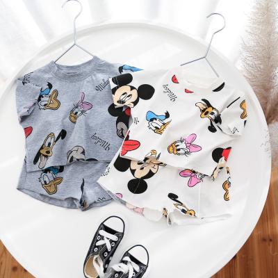 China Kids Girls Breathable T-shirt Set Summer Casual Shirt Children Clothing Sets Shirt And Shorts Set For Kids Girls for sale