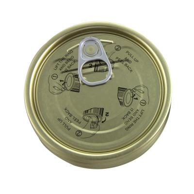 China High Quality Recyclable Food Grade 307# (83mm) Tinplate China Easy Open Lid (ETP (Export Transfer Prices)) for cannd fish for sale