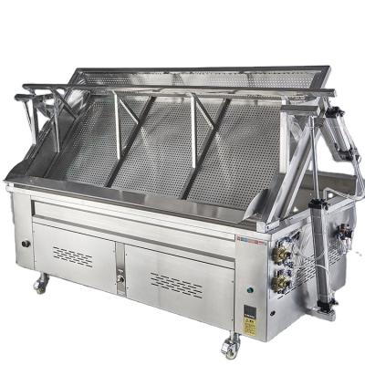 중국 2021 Hotels New Design 250L Gas Powered Rectangle Frying Machine For Potato Chips, Peanut, Chicken 판매용