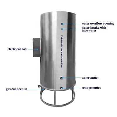 中国 Vertical industrial style gas hot water boiler oil fired machine for cosmetic factory 販売のため