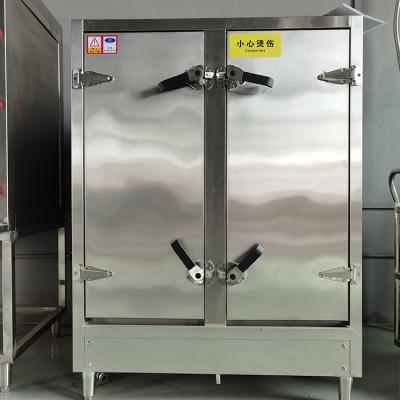 China Deli Double Door Rice Steamer Cabinet Steaming Restaurant Equipment Kitchen Cooking Machine for sale