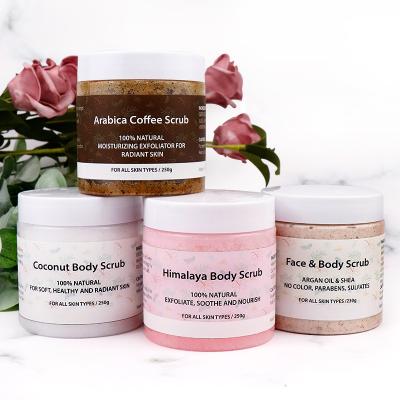 China Exfoliator OEM Organic Peach Ice Cream Pink Exfoliating Body Scrub, Custom Strong Whitening, Natural Vegan Body Scrub for sale