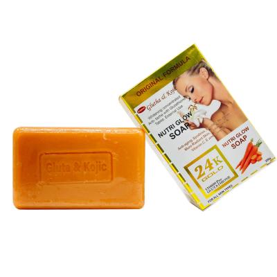 China Anti Aging Best 24Gold K Bar Soap Bleaching Glutathione Whitening Soap Dry Skin Bath Soap Hydroquinone Free for sale