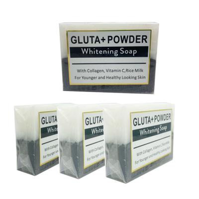 China Moisturizer Gluta Powder Whitening Soap With Collagen Vitamin C Rice Milk For Younger And Healthy Looking Skin for sale