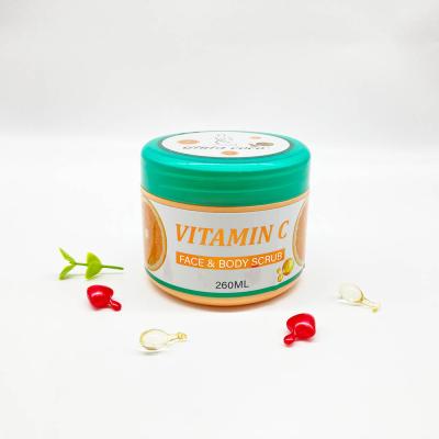 China Exfoliator Vitamin C Face And Body Scrub For Dead Skin Exfoliating Whitening Moisturizing Deep Cleansing Original Bath Scrub 260ml for sale