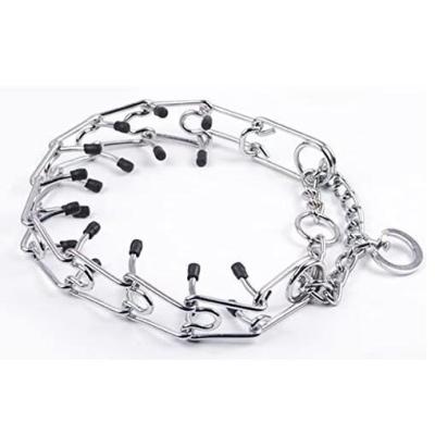 China Dog Neck Choke Chain Dog Training Spike Collar Chrome Plated for sale