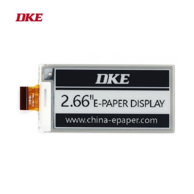 China electronic paper display DKE 2.66 inch supermarket price tag epaper display EPD for sale