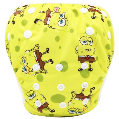 China Customized Printed Printing Snap Mesh Reusable Swim Diaper For Baby for sale