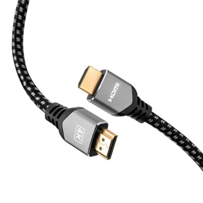 China Supports 4K@60Hz High Speed ​​HDMI 4K 1080P Resolution PVC with Cotton Woven Head Braiding Copper Clad Male to HDMI Male Cord Cable for HDTV DVD for sale