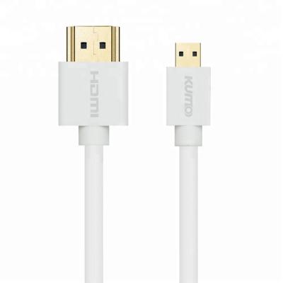 China HDTV Super Slim Hdmi To Micro Hdmi Cable Over Ethernet Support 3D Audio Return Channel for sale