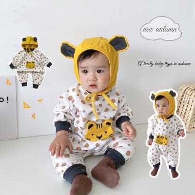 Китай Q2-Baby Lively Speckled Cartoon Romper Jumpsuit Pointelle Printing For Spring And Fall продается