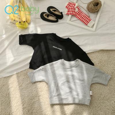 China Q2-baby Wholesale Long Sleeve Blank Baby T-Shirts Infant Baby T Shirt With Pocket for sale