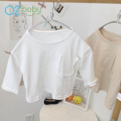 China Baby Clothes Infant T Shirt 100% Cotton Baby Girl Long Sleeve Shirt  Sustainable Breathable for sale