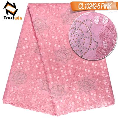 China Sustainable Nigerian African Lace Fabric Swiss Voile Lace Fabric for sale