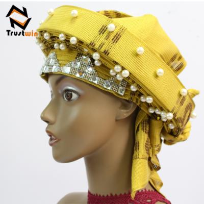 China Knitted Head Wrap China Manufacture Trustwin Knitted Head Wrap Turban Fabric for sale