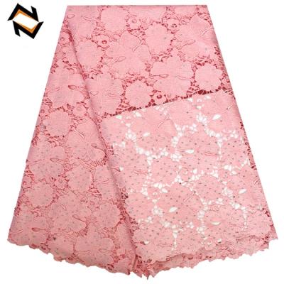 China Supply Viable Chemical Lace Factory African Rope Lace Fabric for sale