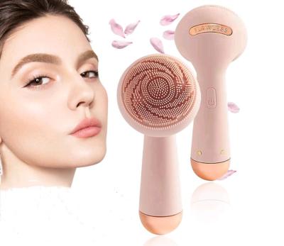 China Shrink Pores Ultrasonic Facial Massage Cleansing Brush Personal Care Silicone Face Wash Brush Exfoliate for sale