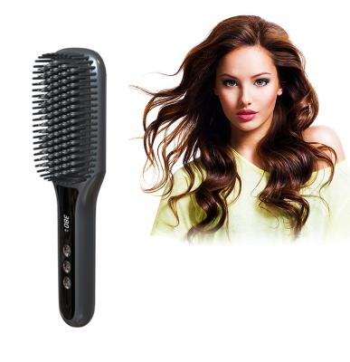 China Hot Hair Curler Wholesale 2 In1 Electric Hair Culring Comb Automatic Anti-scalding Straightening Custom for sale