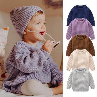 China Autumn And Winter Children Baby Cotton Loose Top Sweater Vintage Breathable Knitting Boys Girls Sweater Long Sleeve for sale