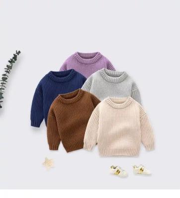 China Autumn And Winter Children Baby Cotton Loose Top Sweater Vintage Breathable Knitting Boys Girls Sweater Long Sleeve for sale